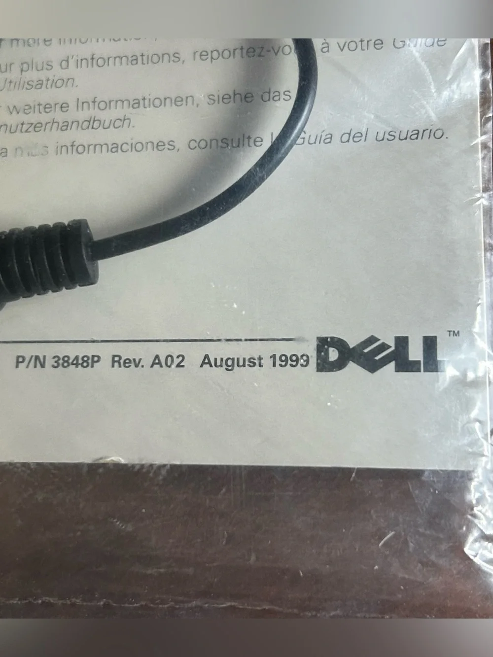 Dell Portable Computers Composite TV-Out Adapter Cable P/N 3848P Rev. A02 NEW